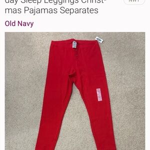 Old Navy Red Thermal Jogger Pajama Pants M NWT